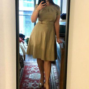 Brooks Brothers Belted Khaki Dress